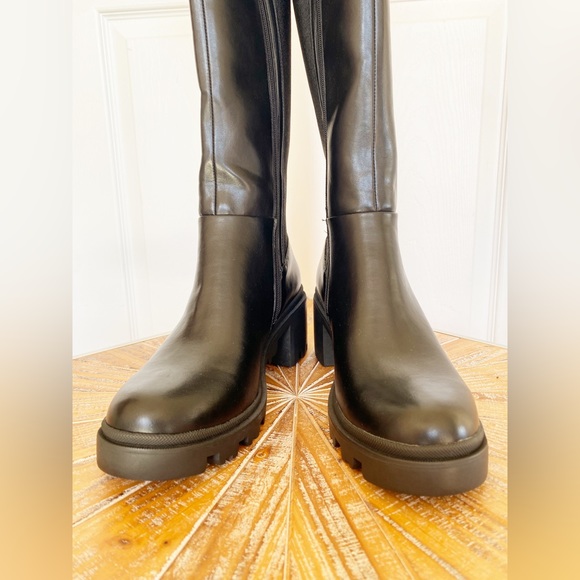 NWT Shoe Dazzle Faux Leather Knee High Boots - Picture 6 of 15